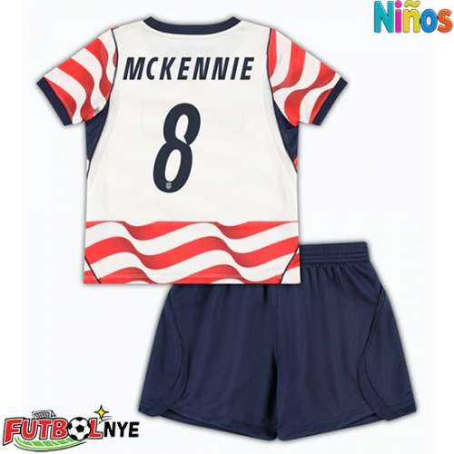 Camiseta Estados Unidos Weston McKennie #8 Primera Equipación para niños Mundial 2026 manga corta (+ pantalones cortos)